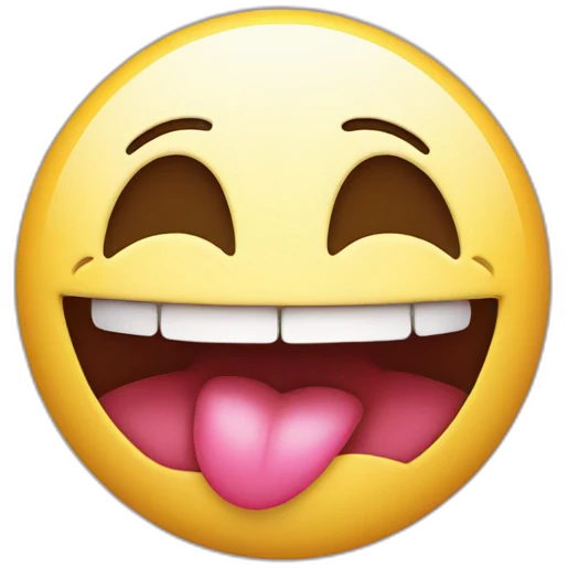 smiley face with big lips emoji