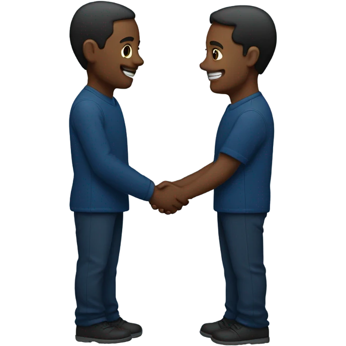 
handshake dark blue clothes emoji