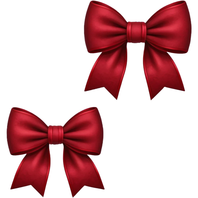 Dark red velvet aesthetic bow emoji