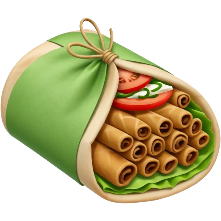 gyros in green paper emoji