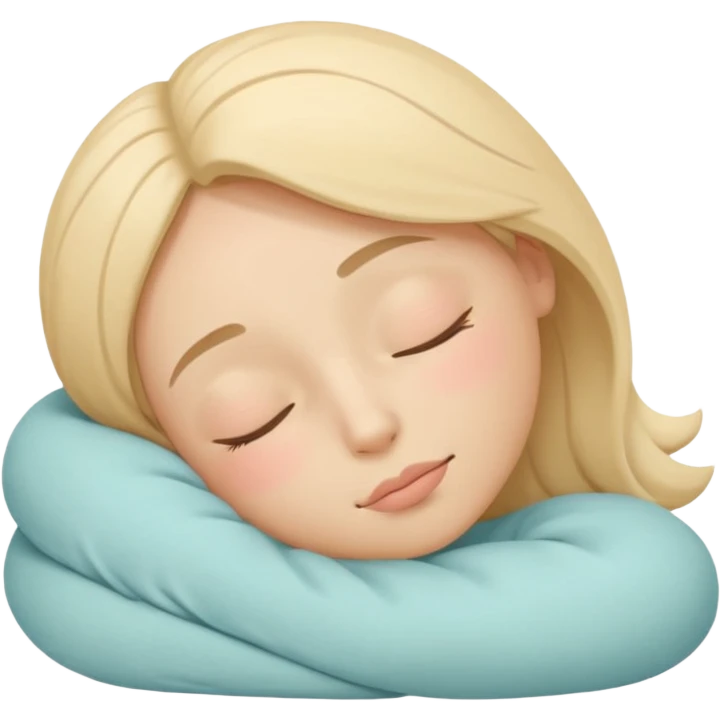 minimal flat emoji of a relaxed sleepy face,
closed eyes with soft curve,
peaceful expression,
gentle warm pastel colors,
calm wellness aesthetic,
no cartoon sleep symbols,
transparent background,
vector style
 emoji