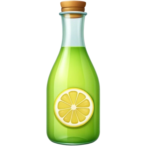 Green lemon juice bottle emoji