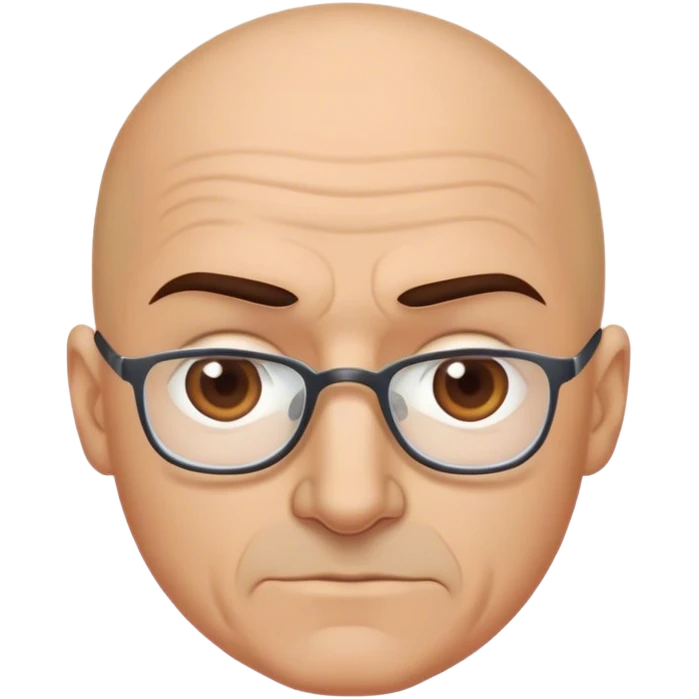 Make an almost bald (dark brown hair), mean, 50 years ago old chemistry teacher  emoji