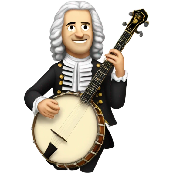 Bach standing baroque banjo emoji