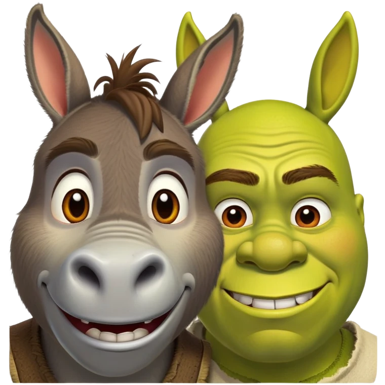 Donkey and shrek emoji