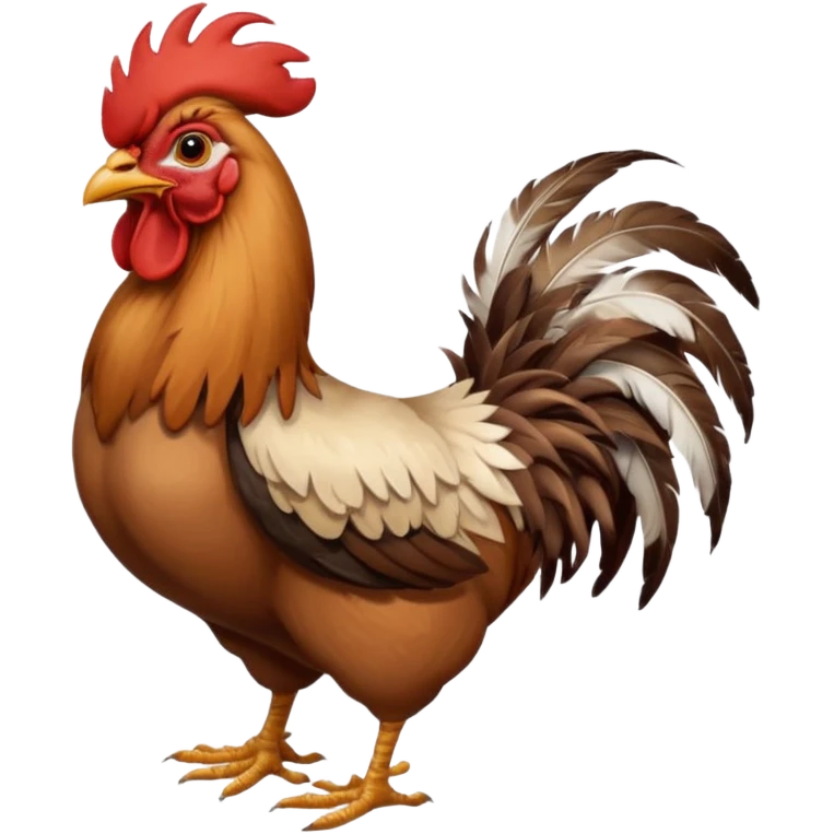 rooster wearing flat hat emoji