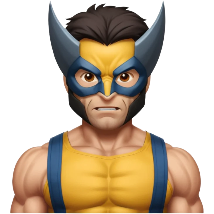 Wolverine with mask emoji