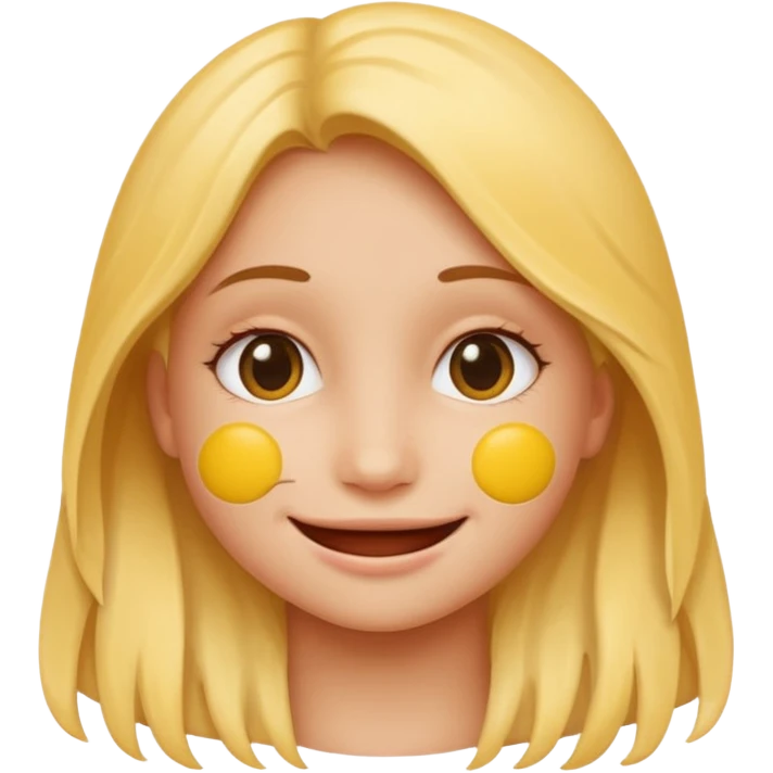 Girl Smiley face with semen all over it emoji