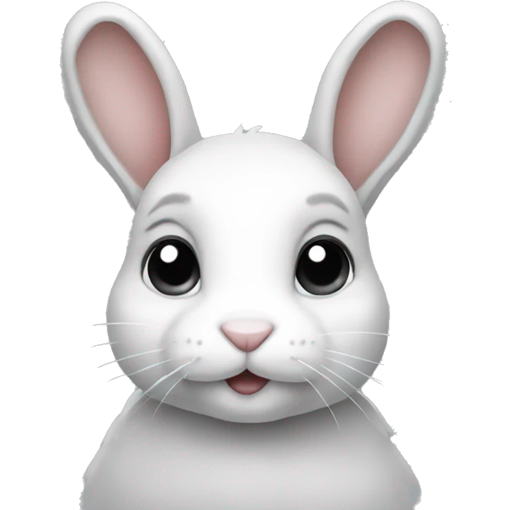 Bunny white grey  emoji