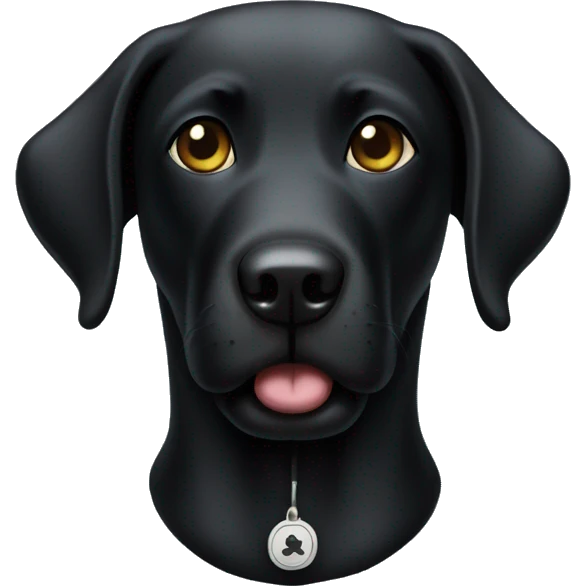 Black lab narcotics dog emoji