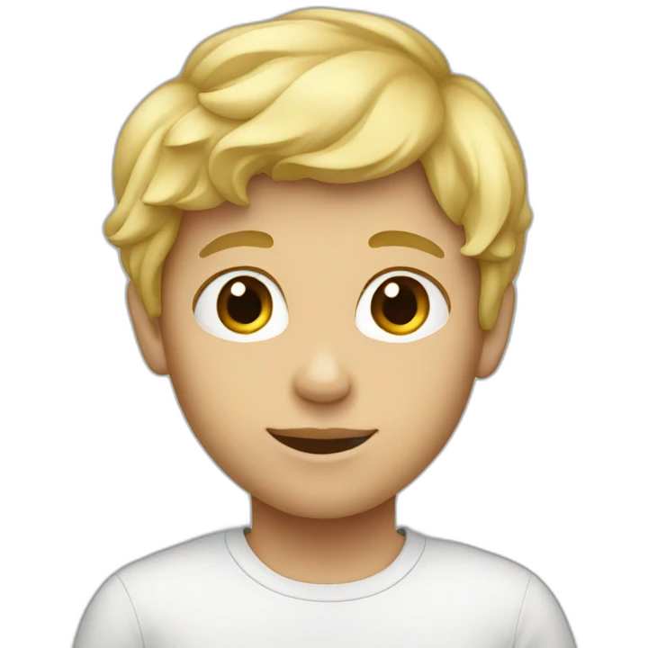 kid, blond hair emoji