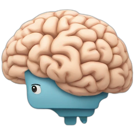 Brain thinking about having lunch emoji