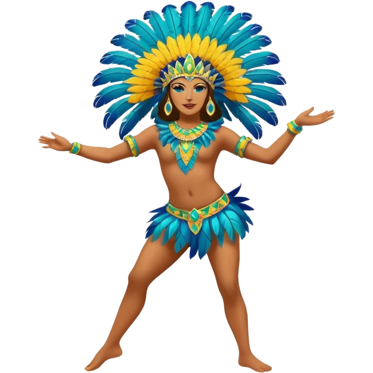 bailarina de samba de brasil cuerpo entero bailando emoji
