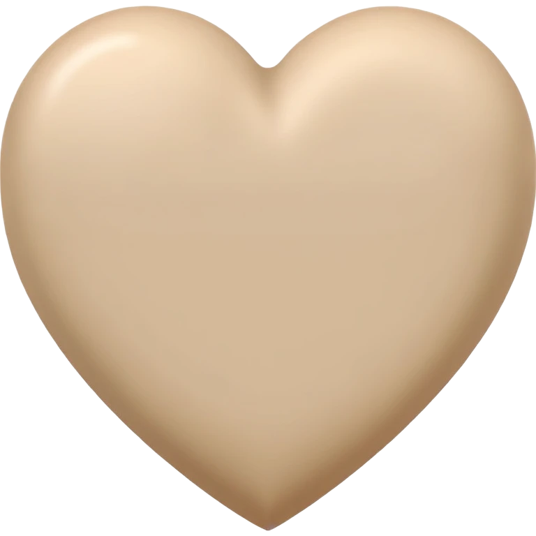 Beige heart emoji