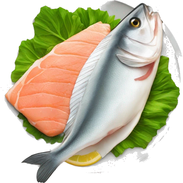 Fish fillet with silver skin steak emoji