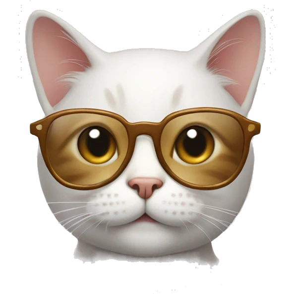 Cat avec des lunettes  emoji