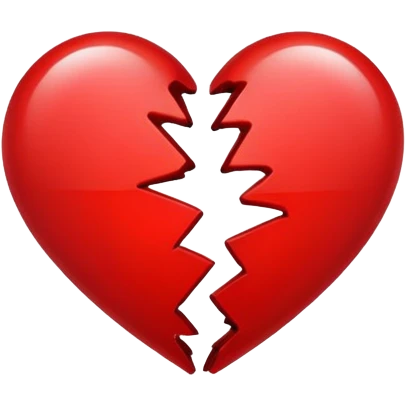outlined broken heart icon emoji