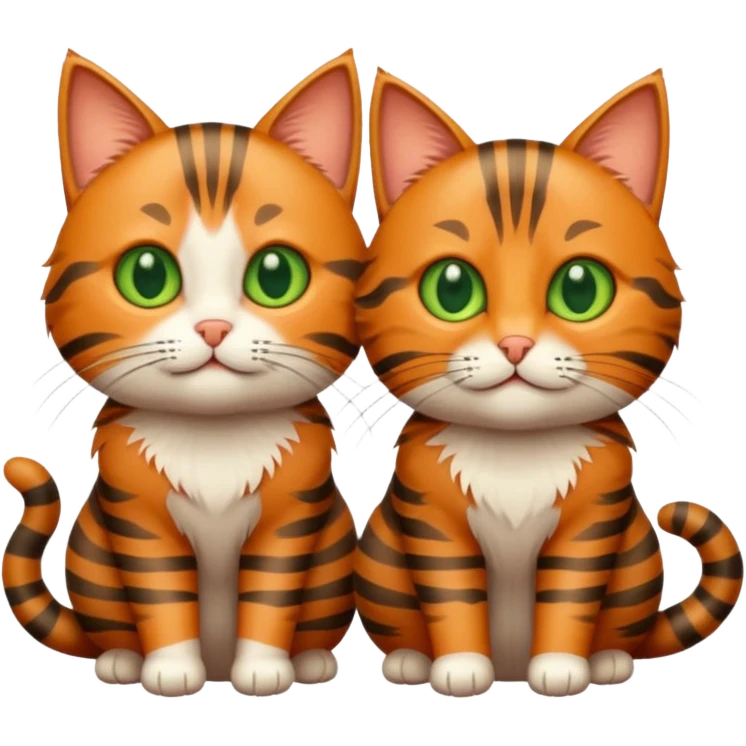 Two tabby cats emoji