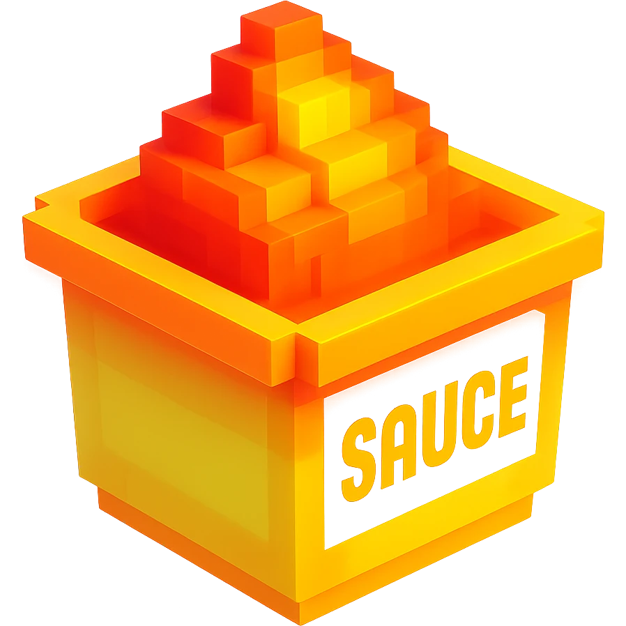 сделай соус из фастфуда светящийся, no background  emoji
