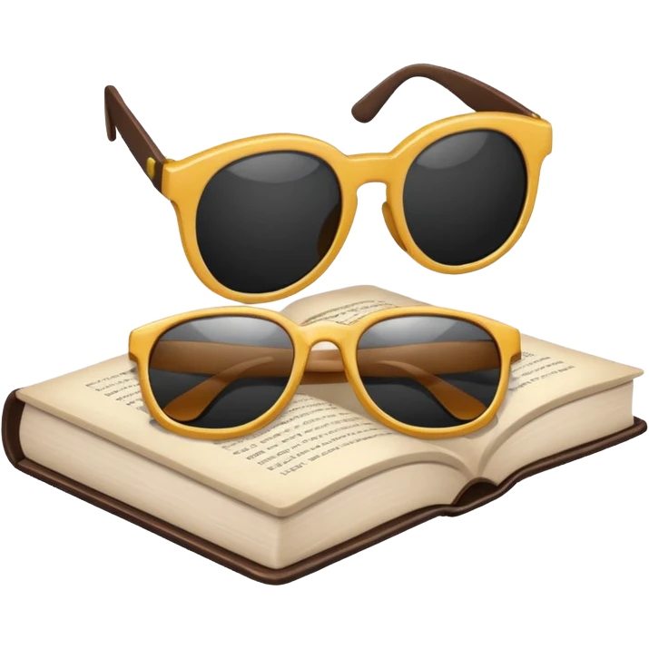 Book + sunglasses aesthetic  emoji