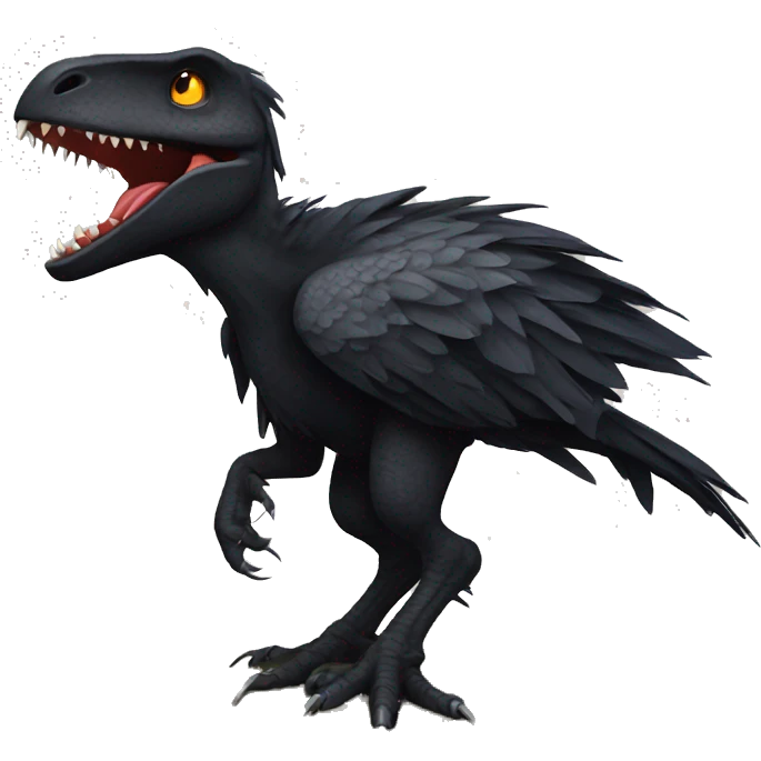 indoraptor with crow emoji