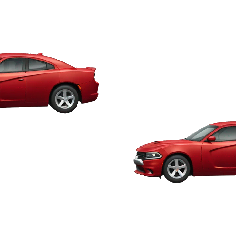Black man driving a dodge charger emoji