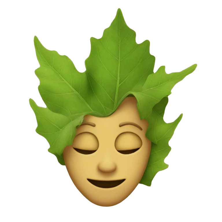 Duende en una hoja emoji