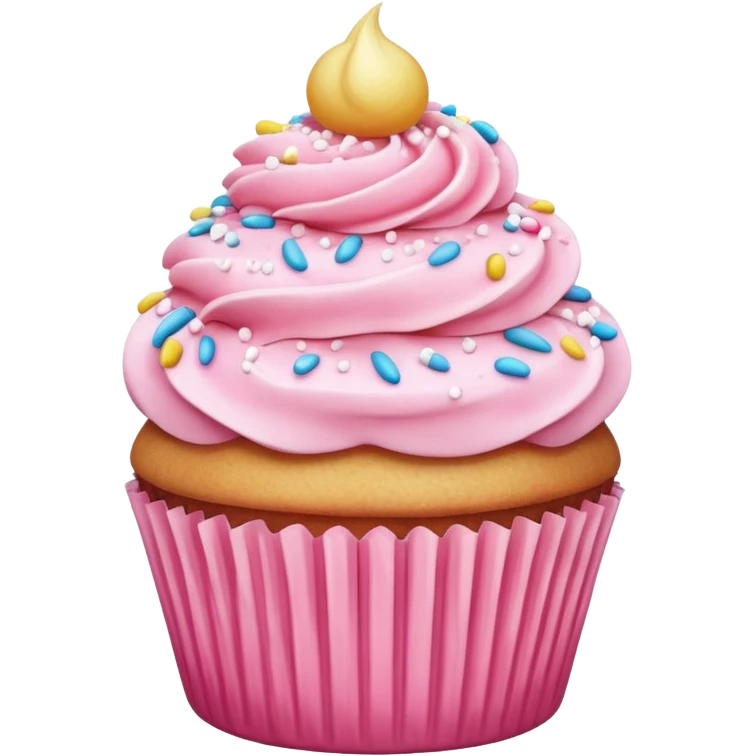Cupcake with pink icing emoji