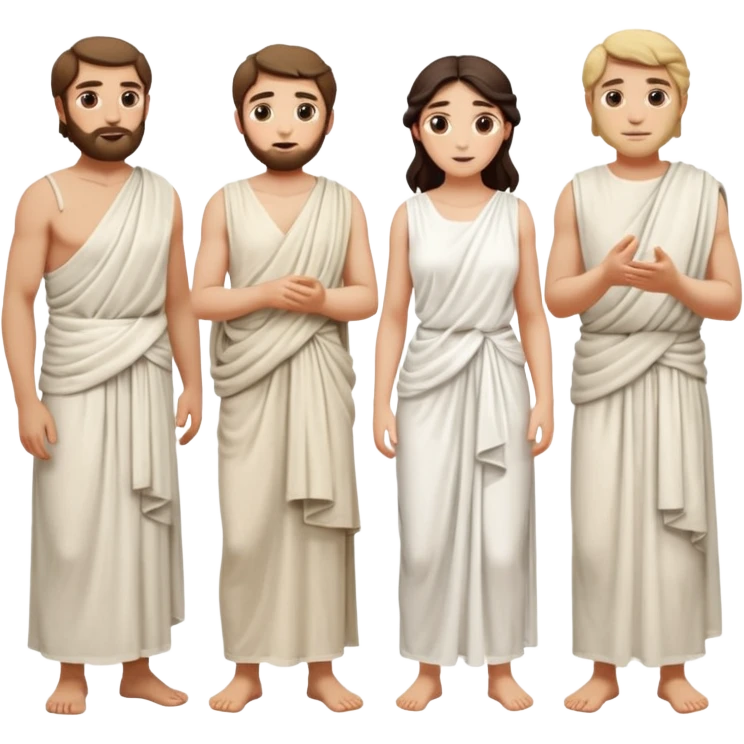 group of ancient greek men and women emoji