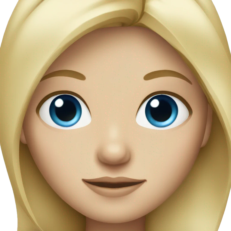 blonde girl with blue eyes emoji