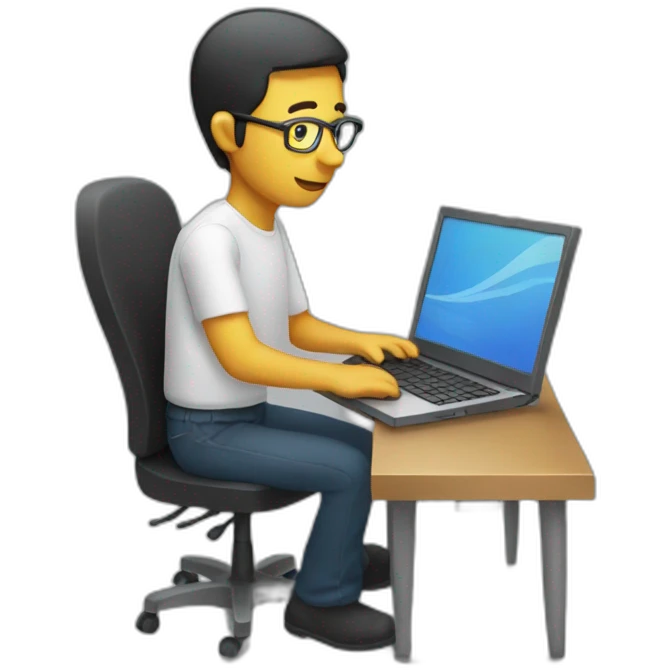 programmer with windows laptop emoji