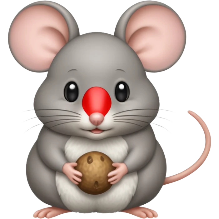 Quiet as a mouse with big balls emoji