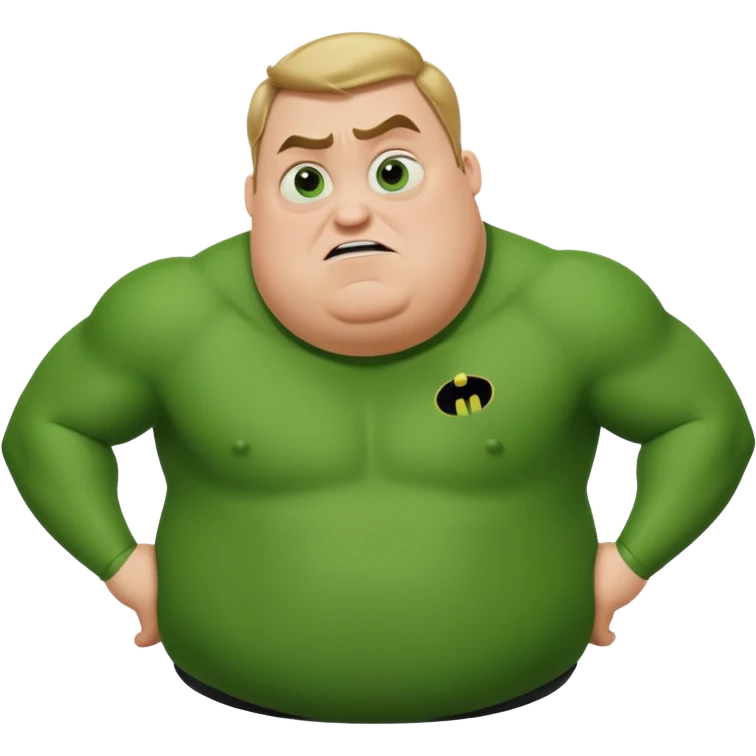 green fat mr incredible farting emoji