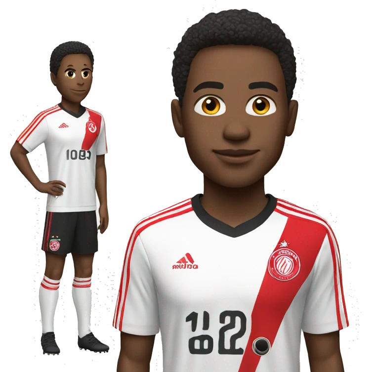Soccer player in ajax shirt and short emoji