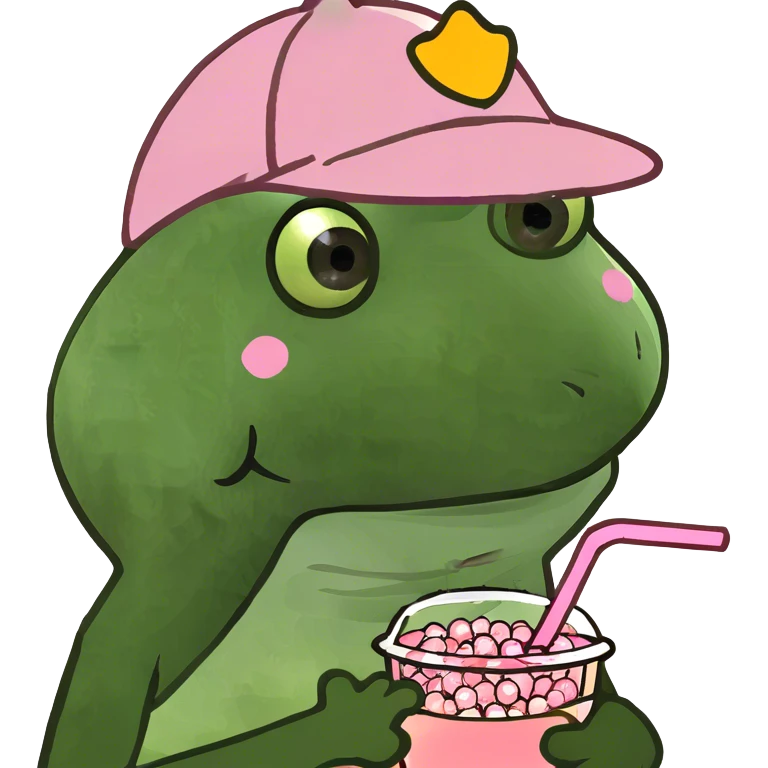 Pink drink with boba emoji
