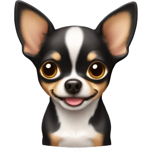 Perro chihuahua color café con orejas caídas  emoji