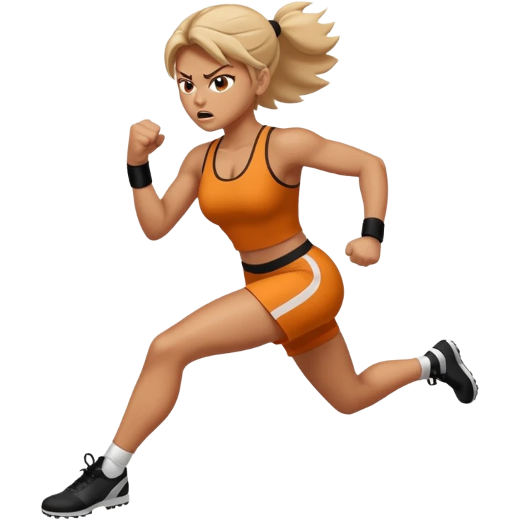 Woman angry kickin emoji