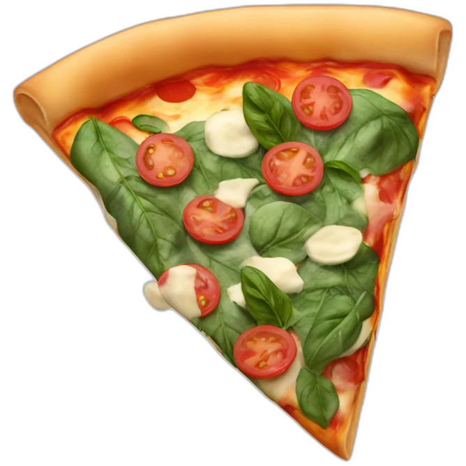 pizza with spinach emoji