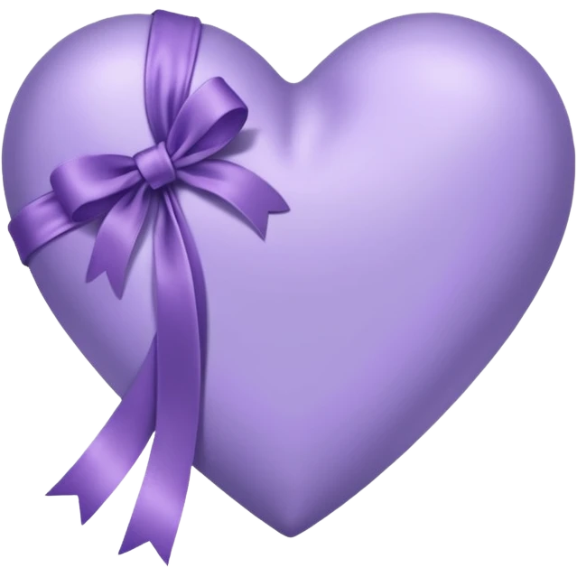 lavender heart with a ribbon emoji