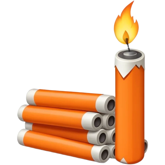 stack of dynamite sticks with fuse emoji