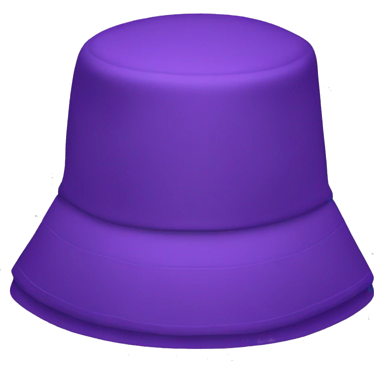 Purple bucket hat emoji