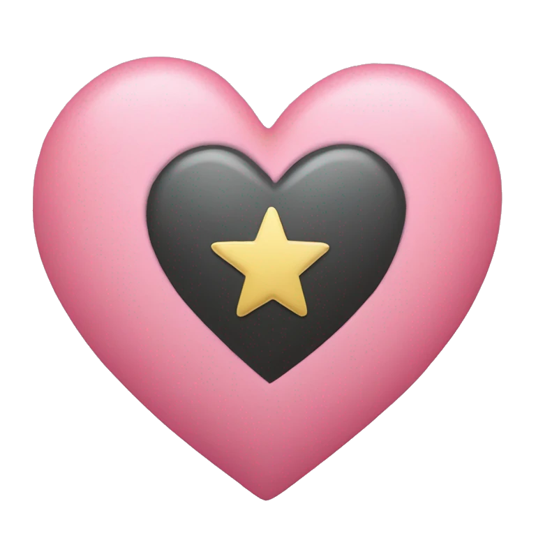 un corazón rosa con una estrella  emoji