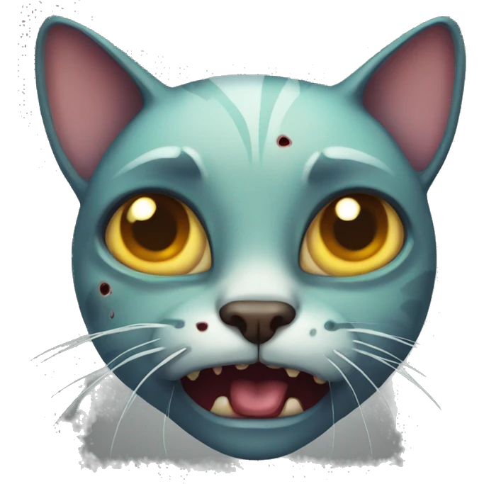 Zombie cat emoji