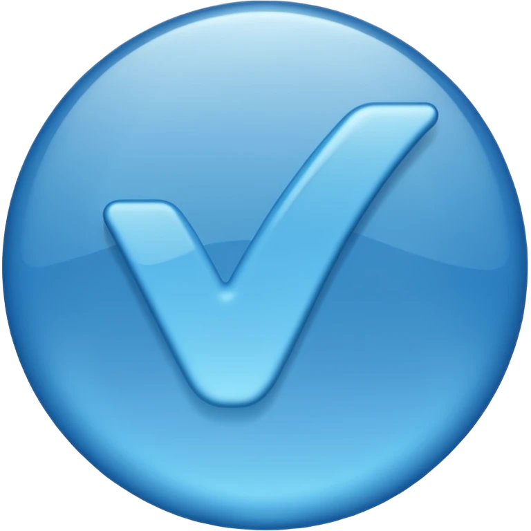 Blue tick emoji
