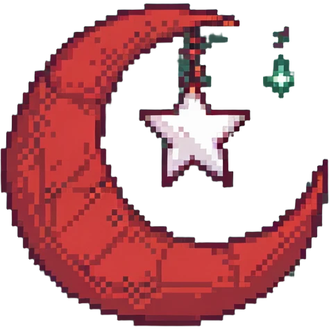 red flag with crescent moon and star emoji