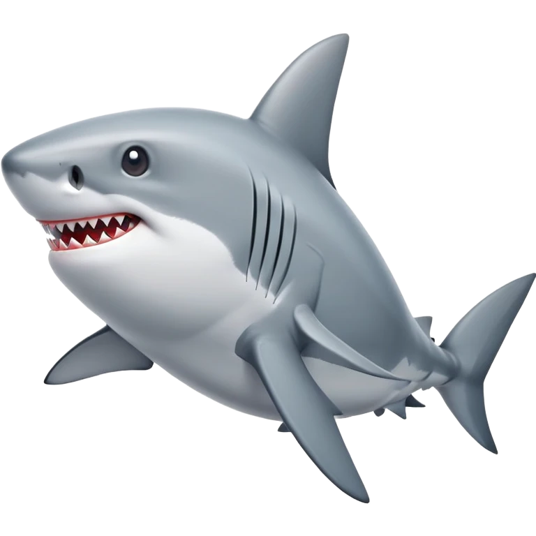 Shark with sneakers emoji