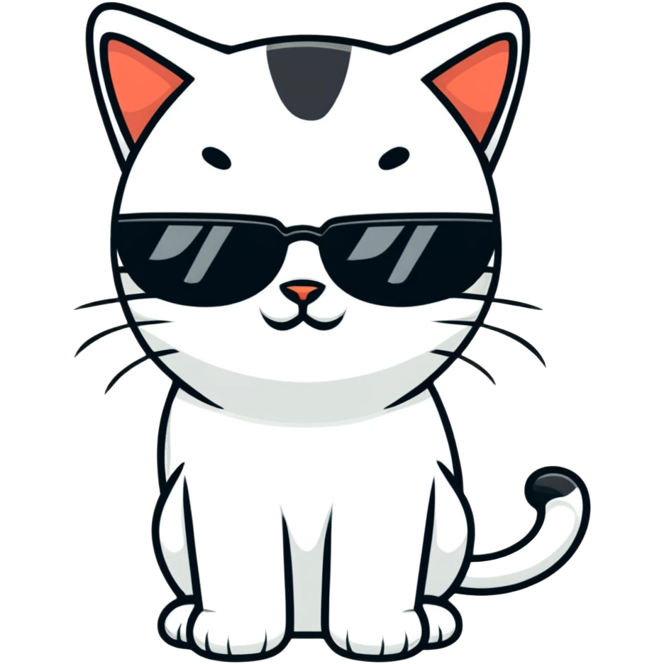Cat with sunglasses emoji
