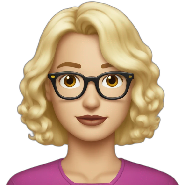 Henry Cavill kissing blond woman wearing glasses, with very short hair emoji