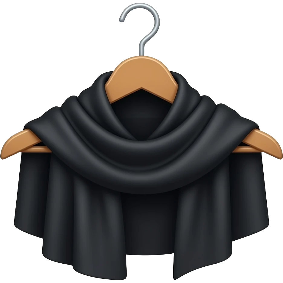 long black hijab in hanger emoji