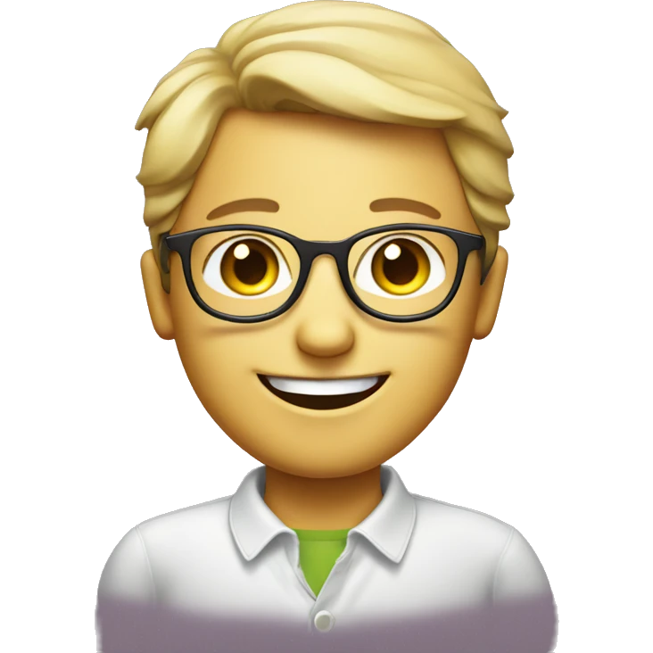 Smile with dotted line wearing glasses  emoji
